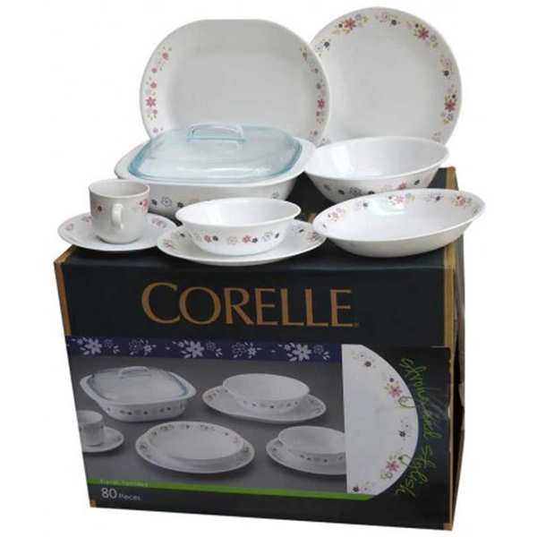 Corelle Livingware Series 80 Pcs Set Floral Fantasy - bakeware bake house kitchenware bakers supplies baking