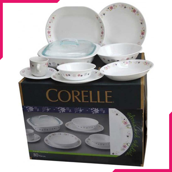 Corelle Livingware Series 80 Pcs Set Floral Fantasy - bakeware bake house kitchenware bakers supplies baking