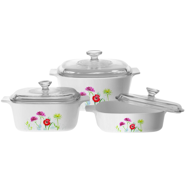 Corningware 6 Pcs Casserole Set - Daisy Feild - bakeware bake house kitchenware bakers supplies baking