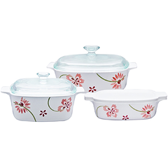 CorningWare Classics 6pc Casserole Set - Pretty Pink