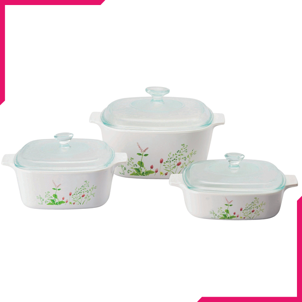 Corningware 6 Pcs Casserole Set - Provence Garden - bakeware bake house kitchenware bakers supplies baking
