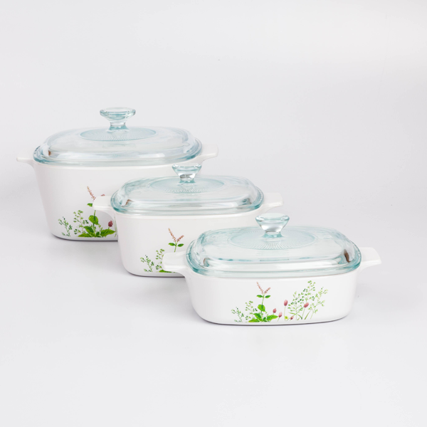 Corningware 6 Pcs Casserole Set - Provence Garden - bakeware bake house kitchenware bakers supplies baking