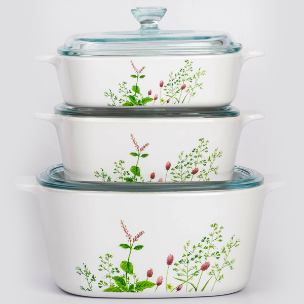 Corningware 6 Pcs Casserole Set - Provence Garden - bakeware bake house kitchenware bakers supplies baking