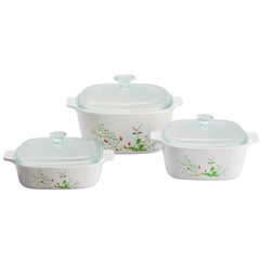Corningware 6 Pcs Casserole Set - Provence Garden - bakeware bake house kitchenware bakers supplies baking