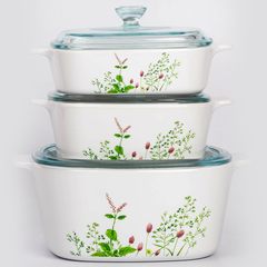 Corningware 6 Pcs Casserole Set - Provence Garden - bakeware bake house kitchenware bakers supplies baking