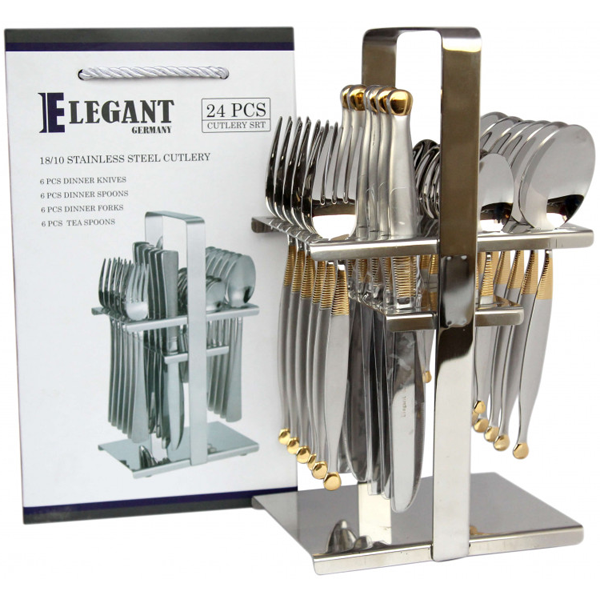 Elegant Cutlery Set 24Pcs -BsDot - bakeware bake house kitchenware bakers supplies baking