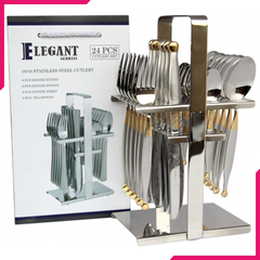Elegant Cutlery Set 24Pcs -BsDot - bakeware bake house kitchenware bakers supplies baking