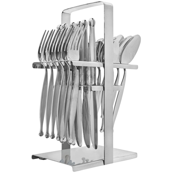 Elegant Cutlery Set 24Pcs -BsDot Silver