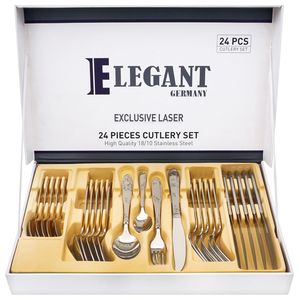 Elegant Exclusive Laser Cutlery Set 24Pcs