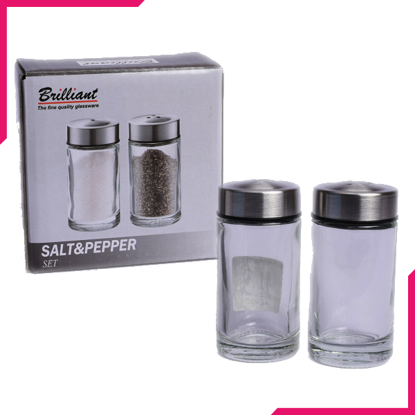 Brilliant Glassware Salt & Pepper Set - bakeware bake house kitchenware bakers supplies baking
