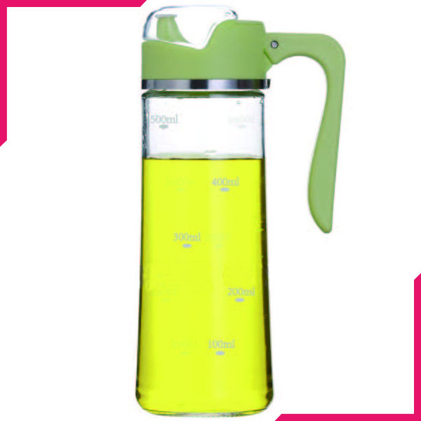 Brilliant Glassware Oil & Vinegar Bottle Green - 500 ml - bakeware bake house kitchenware bakers supplies baking