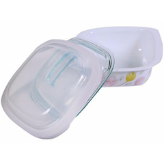 Corelle 1.41L Square Dish Elegant City W/ Glass Cover & Plastic Lid - bakeware bake house kitchenware bakers supplies baking