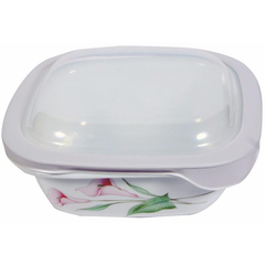 Corelle 1.41L Square Dish LillyVille W/ Glass Cover & Plastic Lid - bakeware bake house kitchenware bakers supplies baking