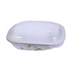 Corelle 1.89L Oblong Dish LillyVille with plastic cover - bakeware bake house kitchenware bakers supplies baking