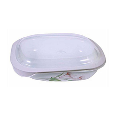 Corelle 1.89L Oblong Dish LillyVille with plastic cover - bakeware bake house kitchenware bakers supplies baking