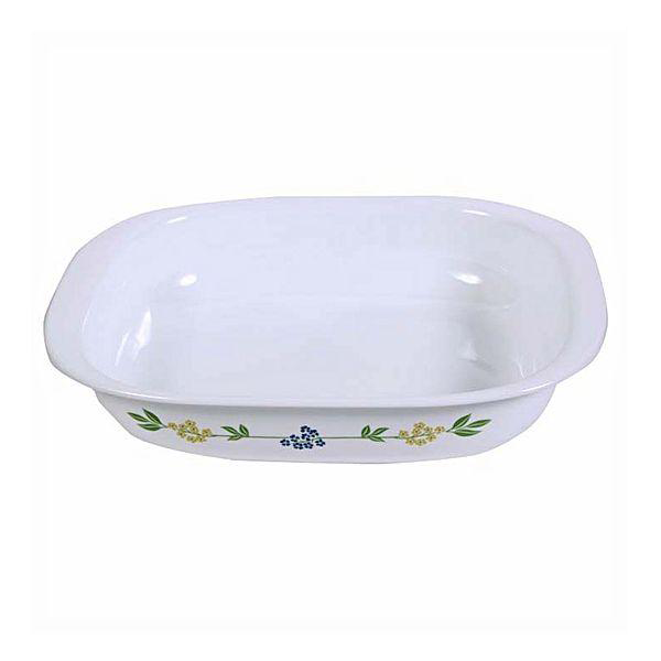 Corelle 1.89L Oblong Dish Secret Garden with plastic cover - bakeware bake house kitchenware bakers supplies baking