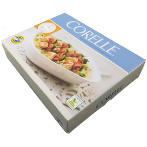 Corelle 2.83L Oblong Dish Elegant City with plastic cover - bakeware bake house kitchenware bakers supplies baking