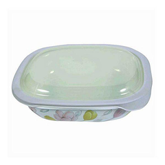 Corelle 2.83L Oblong Dish Elegant City with plastic cover - bakeware bake house kitchenware bakers supplies baking