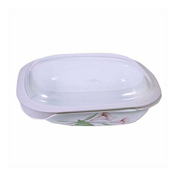 Corelle 2.83L Oblong Dish Lillyville with plastic cover - bakeware bake house kitchenware bakers supplies baking