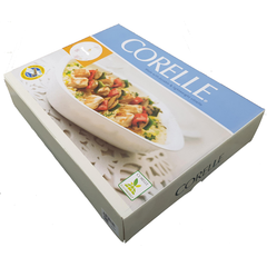 Corelle 2.83L Oblong Dish White Set with plastic cover - bakeware bake house kitchenware bakers supplies baking