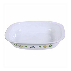 Corelle 2.83L Oblong Dish Secret Garden with plastic cover - bakeware bake house kitchenware bakers supplies baking