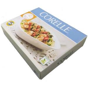 Corelle 2.83L Oblong Dish Secret Garden with plastic cover - bakeware bake house kitchenware bakers supplies baking