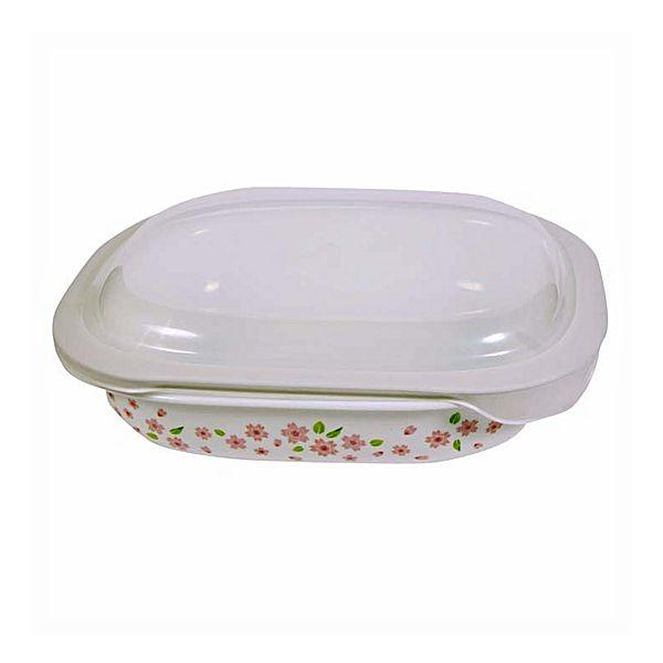 Corelle 2.83L Oblong Dish Sakura with plastic cover - bakeware bake house kitchenware bakers supplies baking