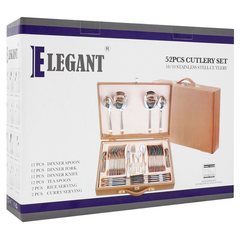 Elegant Cutlery Set 52Pcs -Flower