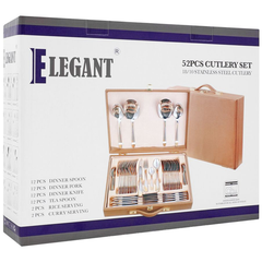 Elegant Cutlery Set 52Pcs -Golden Lines