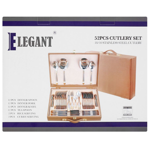 Elegant Cutlery Set 52Pcs -Golden Lines