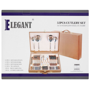 Elegant Cutlery Set 52Pcs -Silver Side Lines