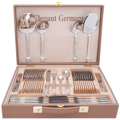 Elegant Cutlery Set 52Pcs -Silver Texture