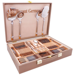Elegant Cutlery Set 52Pcs -Golden Texture