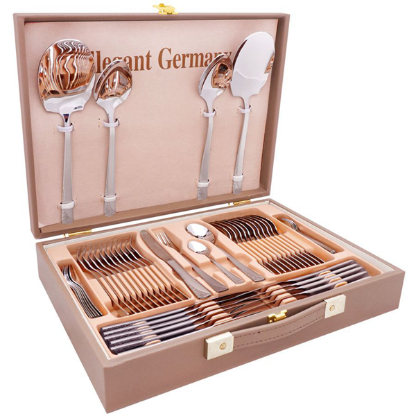 Elegant Cutlery Set 52Pcs -Silver Texture