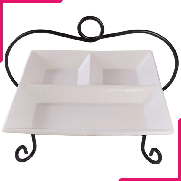 Symphony Square Divider Plate & Stand - bakeware bake house kitchenware bakers supplies baking