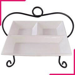 Symphony Square Divider Plate & Stand - bakeware bake house kitchenware bakers supplies baking