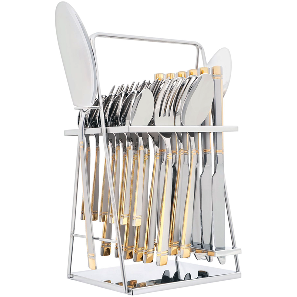 Elegant Cutlery Set 26Pcs -Golden Side Line