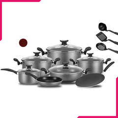 Kitchen King Trend Cook Set 15Pcs Russet Red - bakeware bake house kitchenware bakers supplies baking