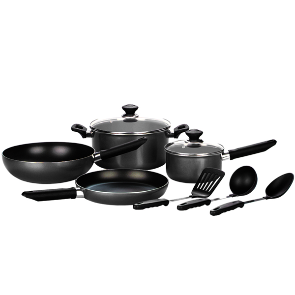 Kitchen King Imperial Cook Set 9Pcs Black - bakeware bake house kitchenware bakers supplies baking