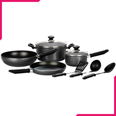 Kitchen King Imperial Cook Set 9Pcs Black - bakeware bake house kitchenware bakers supplies baking