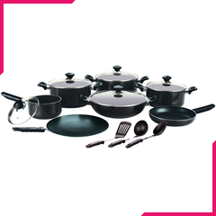 Kitchen King Lumina Cook Set 15Pcs Black - bakeware bake house kitchenware bakers supplies baking