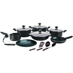 Kitchen King Lumina Cook Set 15Pcs Black - bakeware bake house kitchenware bakers supplies baking