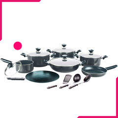 Kitchen King Lumina Cook Set 15Pcs Pink - bakeware bake house kitchenware bakers supplies baking