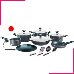 Kitchen King Lumina Cook Set 15Pcs Red - bakeware bake house kitchenware bakers supplies baking