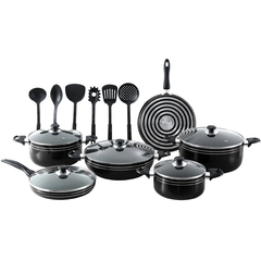 Kitchen King Karfto Plus Cook Set 17Pcs Black - bakeware bake house kitchenware bakers supplies baking