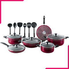 Kitchen King Karfto Plus Cook Set 17Pcs Pink - bakeware bake house kitchenware bakers supplies baking