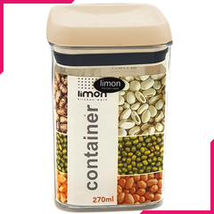 Limon Acrylic Airtight Jar Without Lock 270ml - bakeware bake house kitchenware bakers supplies baking