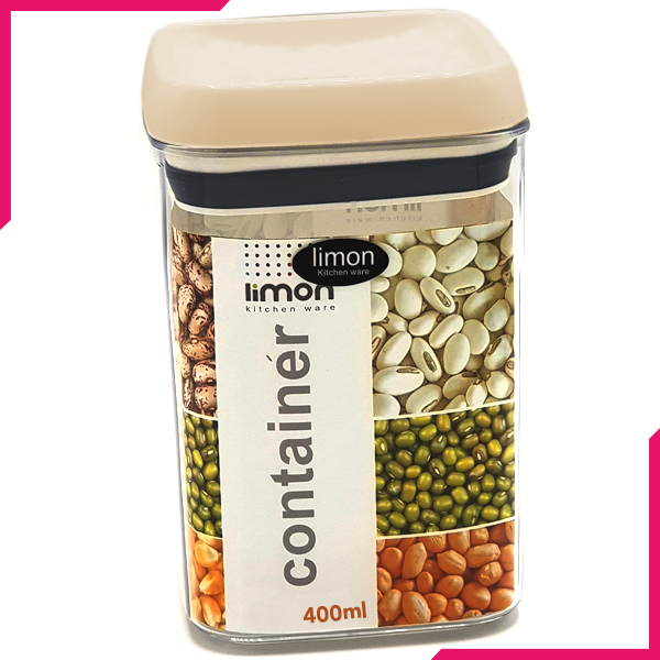 Limon Acrylic Airtight Jar Without Lock 400ml - bakeware bake house kitchenware bakers supplies baking
