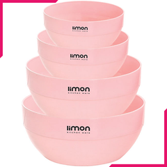 Limon Round Bowl Set 4 Pcs - bakeware bake house kitchenware bakers supplies baking