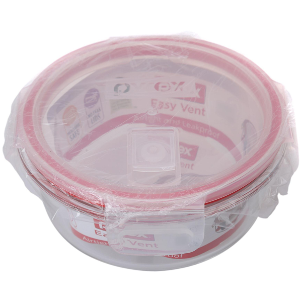 Pyrex Easy Vent Round Glass Food Storage Container - bakeware bake house kitchenware bakers supplies baking